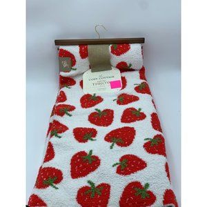 The Cozy Cottage Strawberry Oversized Decorative Throw Blanket